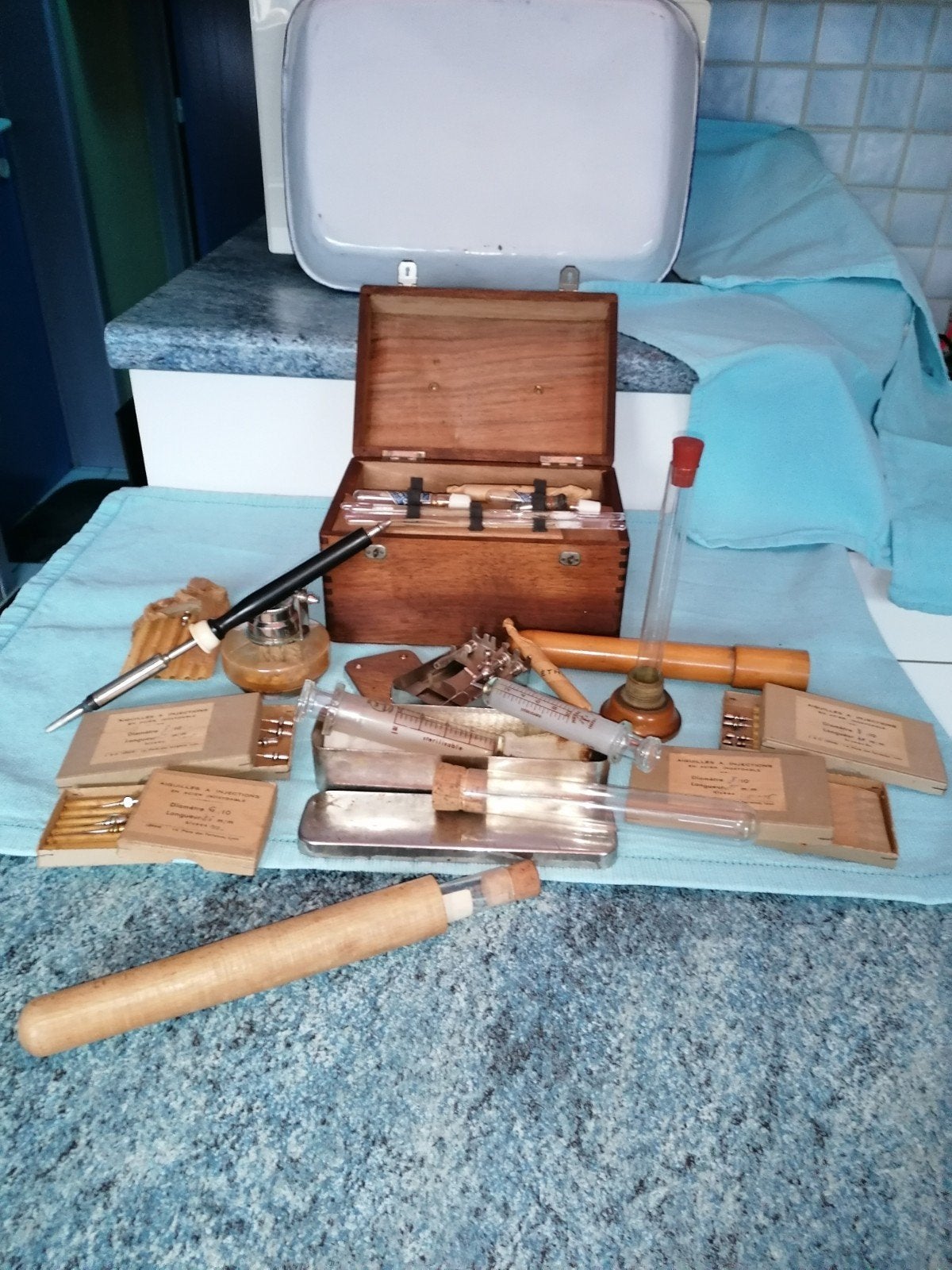 Veldarts set Thermocauter Paquelin en chirurgie items, Collections, Objets militaires | Général, Enlèvement ou Envoi