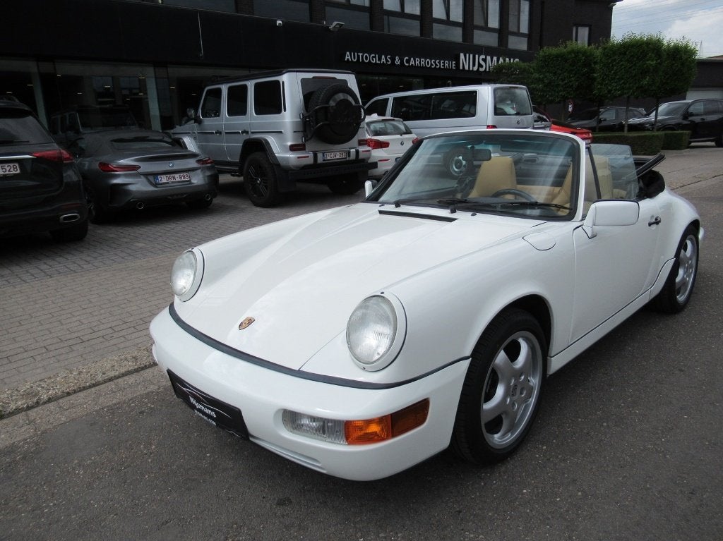 Porsche 964 911 Carrera 2 Cabriolet-Automatique-Airco-Cuir, Autos, Porsche, Cuir, Achat, Beige, Entreprise
