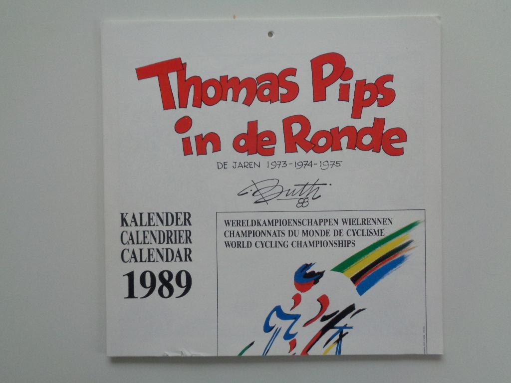 Thomas Pips in de ronde - kalender 1989, Ophalen of Verzenden