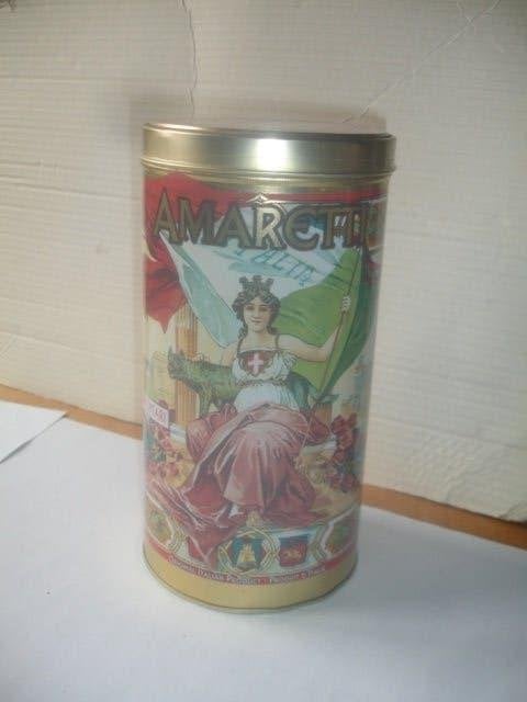 Oude blikken doos Amaretti del Chiostro, Italia, € 1,00., Enlèvement ou Envoi, Comme neuf, Autres marques