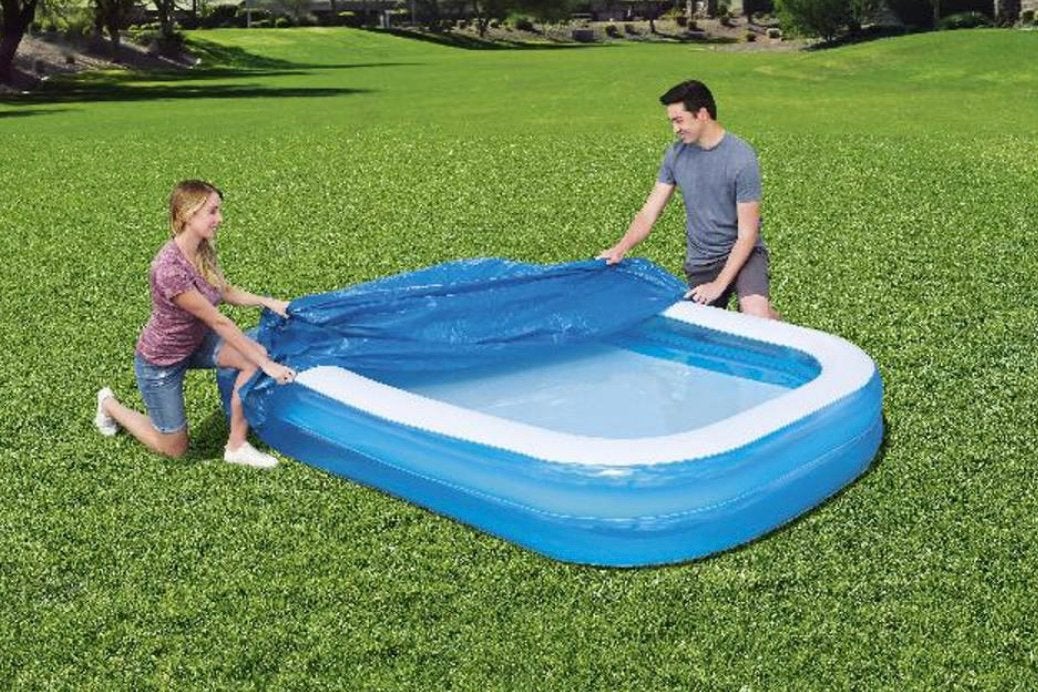 Opblaaszwembad  met beschermhoes, Enlèvement, Comme neuf, Piscine gonflable