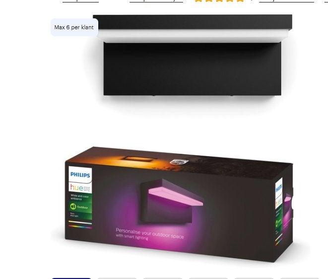 Philips Hue Nyro wandlamp - LED tuinlamp, LED, Philips, Nieuw, Ophalen of Verzenden
