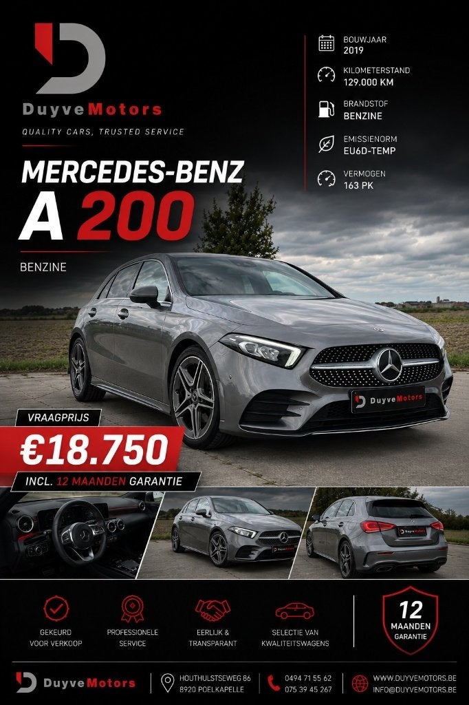 Mercedes-benz A klasse AMG Pakket 2019 benzine, Autos, Achat, Euro 6, 5 places, Automatique