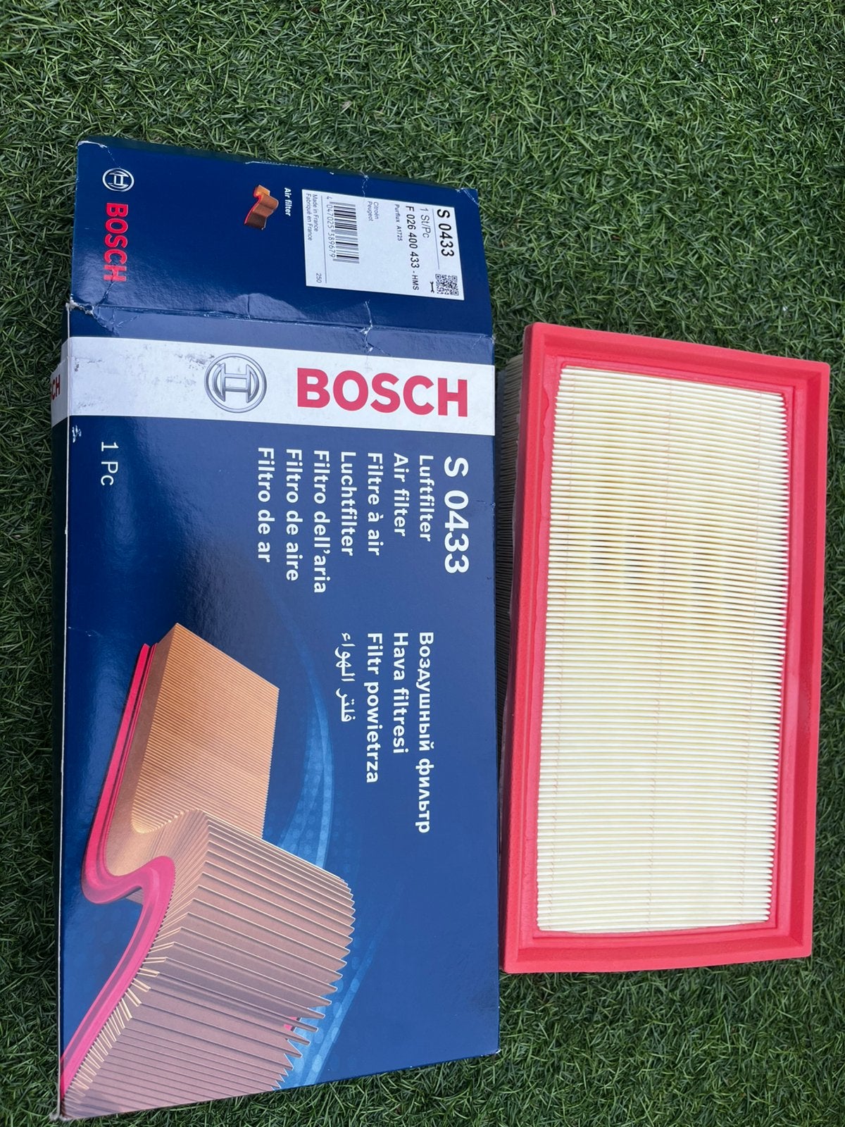 Filtre à air Bosch S 0433 (F 026 400 433), Enlèvement, Citroën