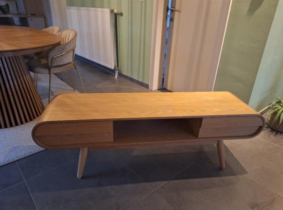 Design tv meubel "Baltik" van Miliboo Scandinavische stijl, Huis en Inrichting, Ophalen, Overige materialen, 100 tot 150 cm, Zo goed als nieuw