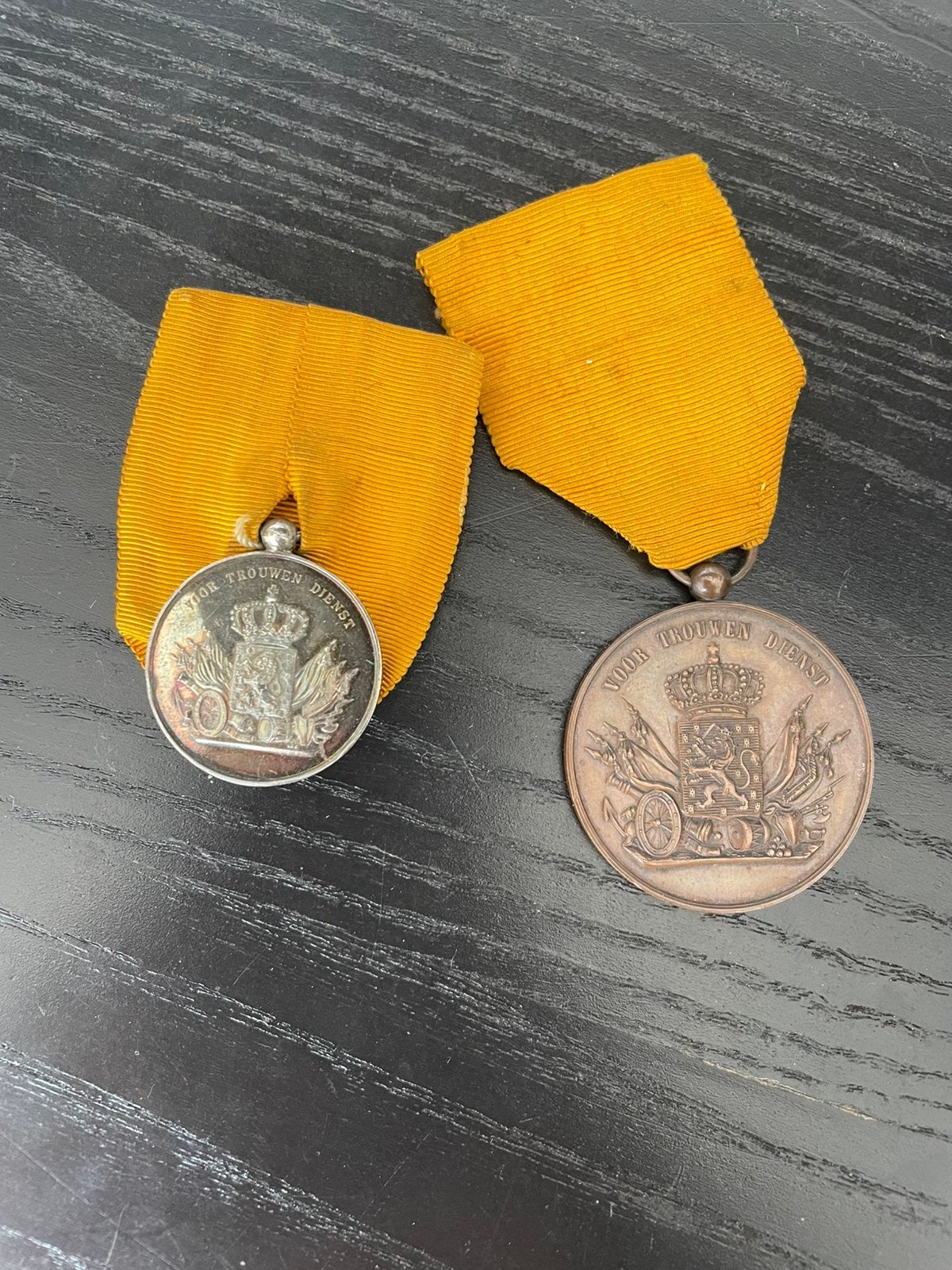 Medaille trouwen dienst nederland zilver brons, Verzamelen, Ophalen of Verzenden