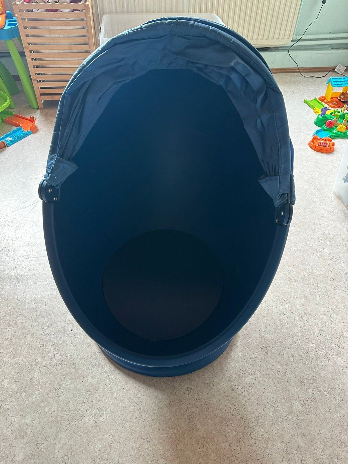 Kinder draait ton PRIJS BESPREEKBAAR, Ophalen, Gebruikt, Blauw, Zitzakstoel