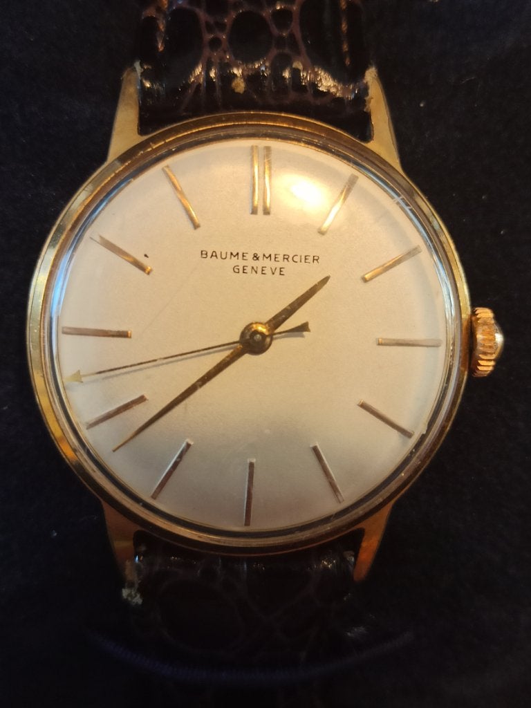 Montre Baume & Mercier, Montre-bracelet, Autres marques, Cuir, Or