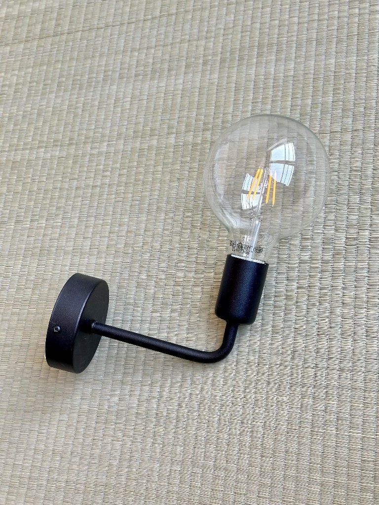 Lampe de chevet applique murale vintage années 80, Maison & Meubles, Lampe de chevet, Verre, Comme neuf, Enlèvement
