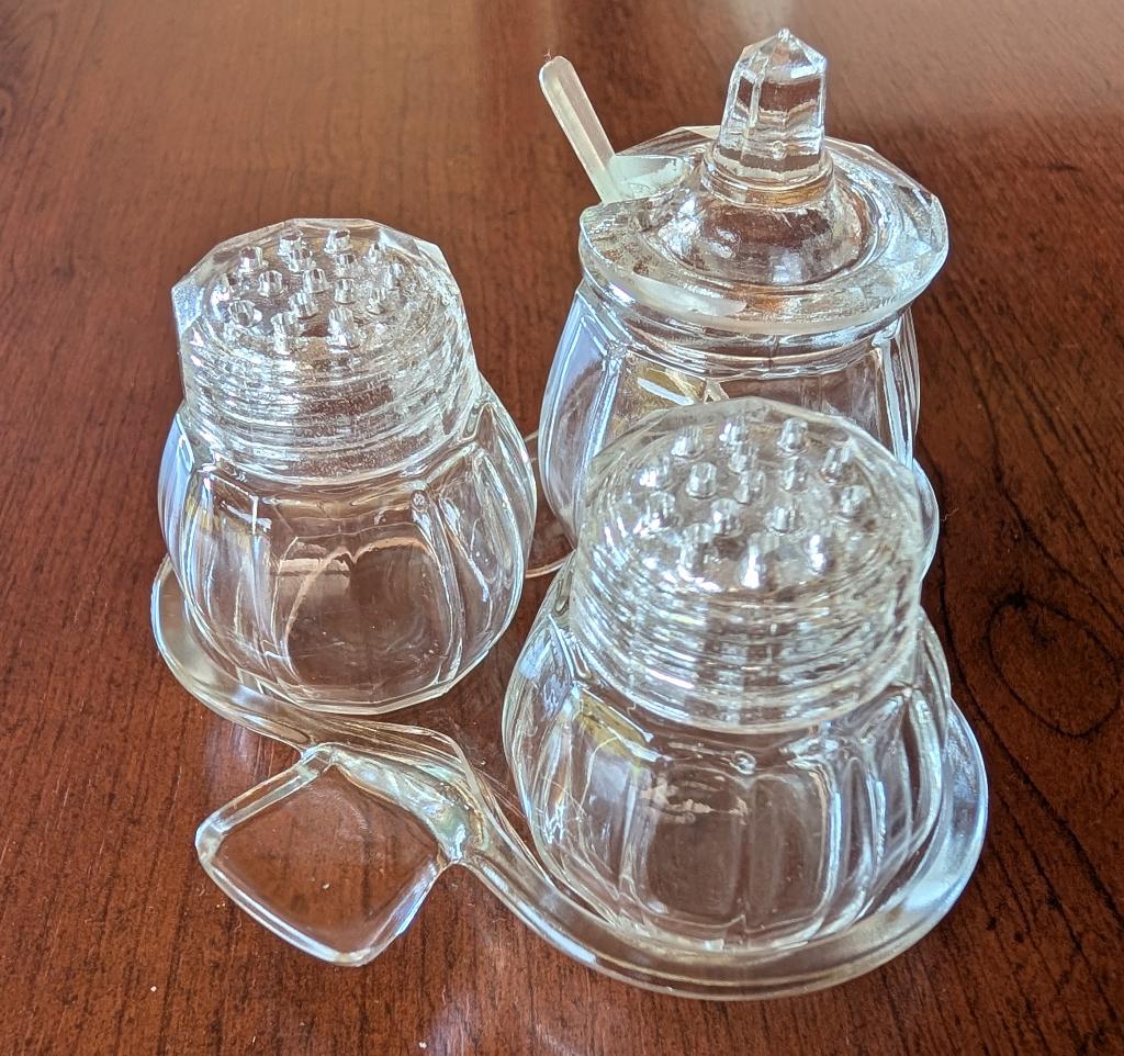 Vintage Menage-set (3-delig) – Made in Czechoslovakia, Antiek en Kunst, Ophalen of Verzenden