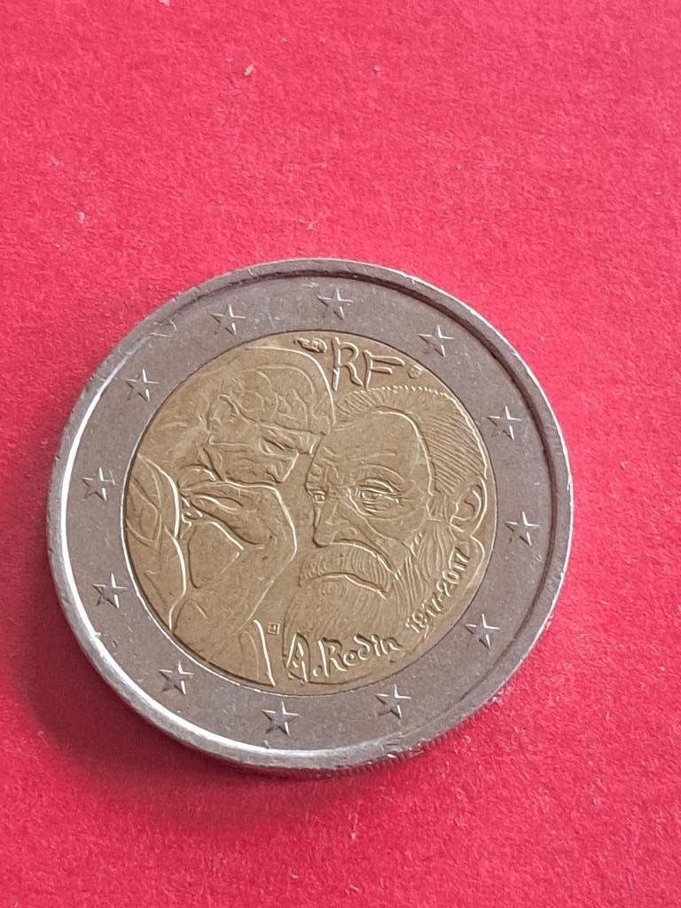 2017 France 2 euros Auguste Rodin, Envoi, France, 2 euros, Monnaie en vrac