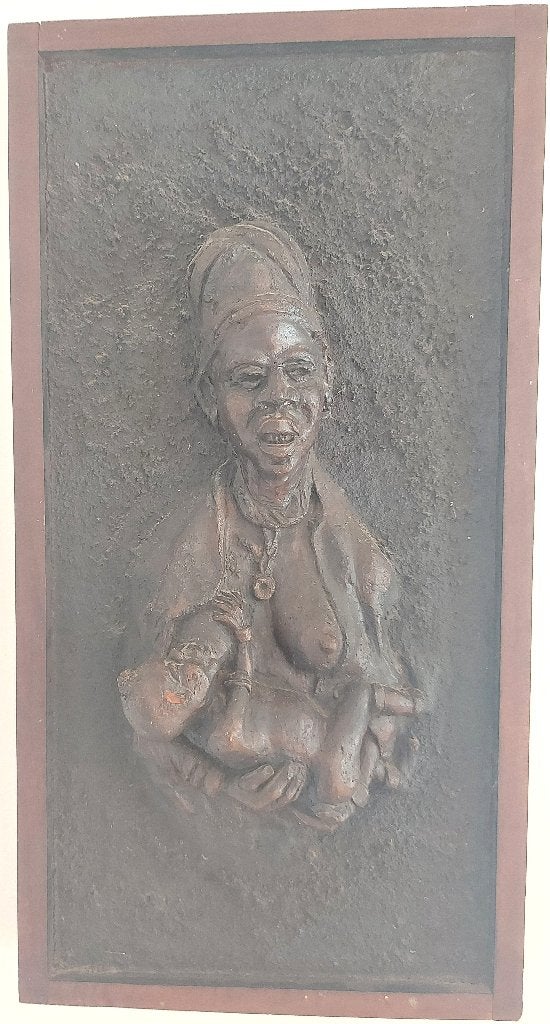 sculpture : mère donnant le sein  (Afrique du sud ), Antiquités & Art, Art | Art non-occidental, Sculpture, Afrique, À accrocher