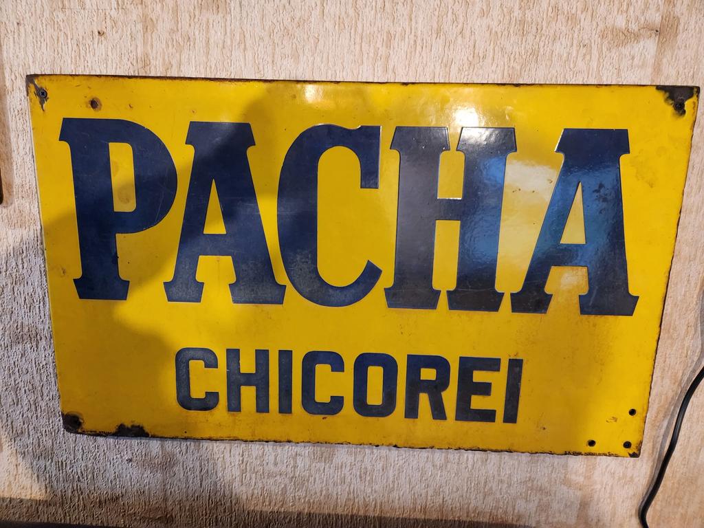 Emaille bord Pacha, Ophalen of Verzenden