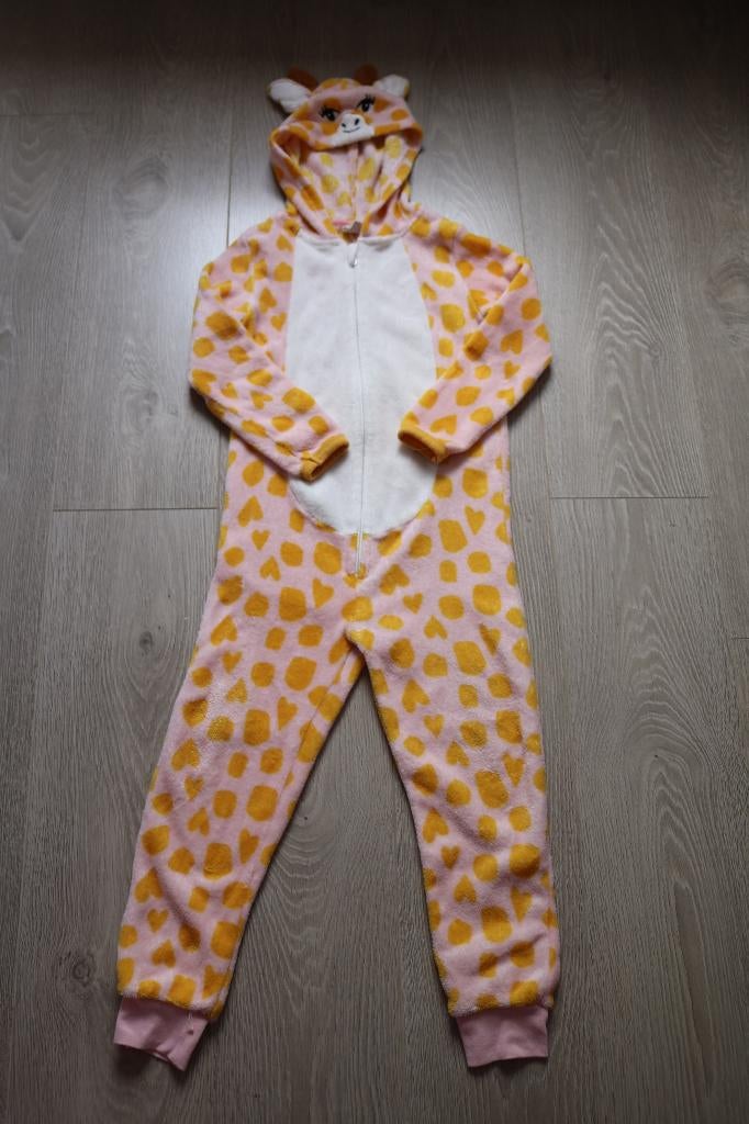 Onesie giraf meisje maat 122/128 (Hema), Ophalen, Nacht- of Onderkleding, Gebruikt, Meisje