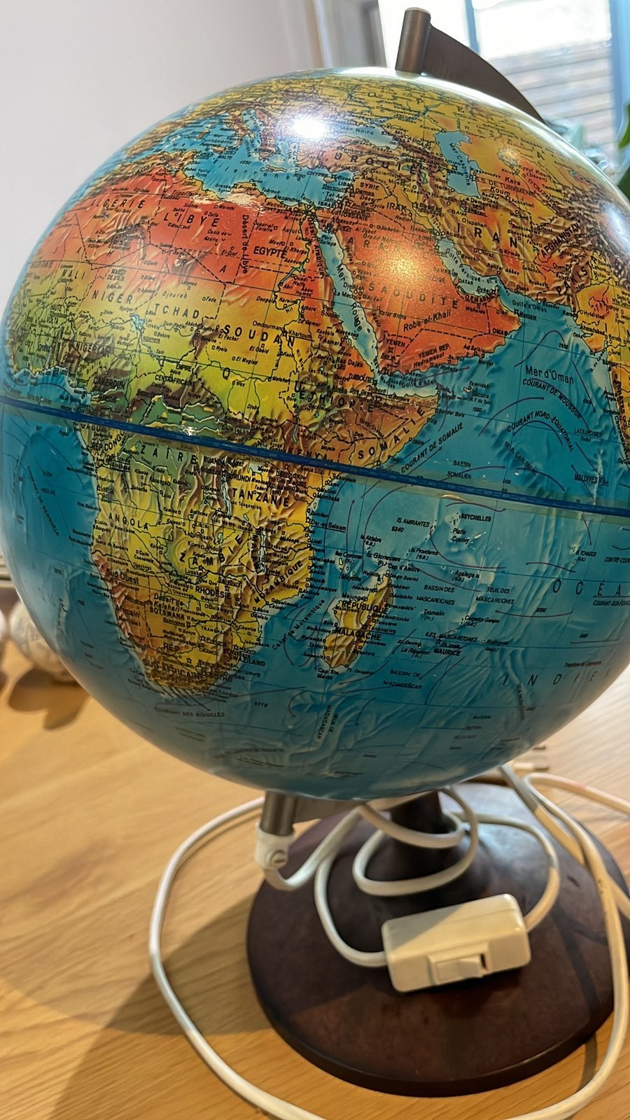 Vintage Scan-Globe Type 5 wereldbol met licht, Ophalen of Verzenden