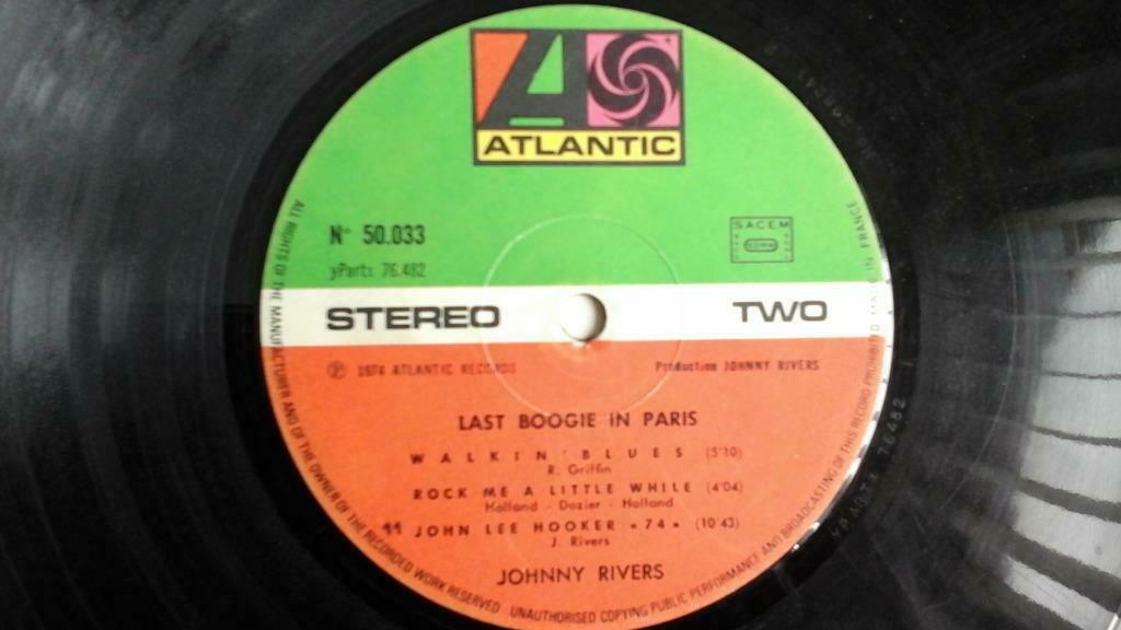 vinyl LP / 30cm "johnny rivieren last boogie" vintage '74, Ophalen of Verzenden, 1960 tot 1980, 12 inch, Blues