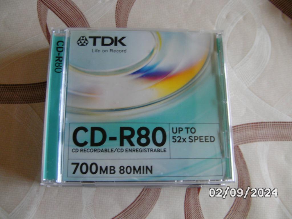 1 CD-R80, Herschrijfbaar, Cd, TDK, Ophalen of Verzenden