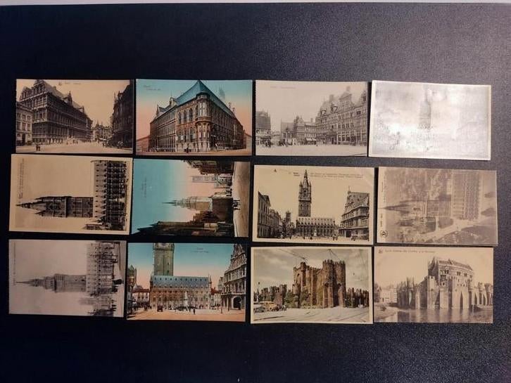 12 cartes postales anciennes Gand Gand, Collections, Enlèvement ou Envoi, Non affranchie, Flandre Orientale