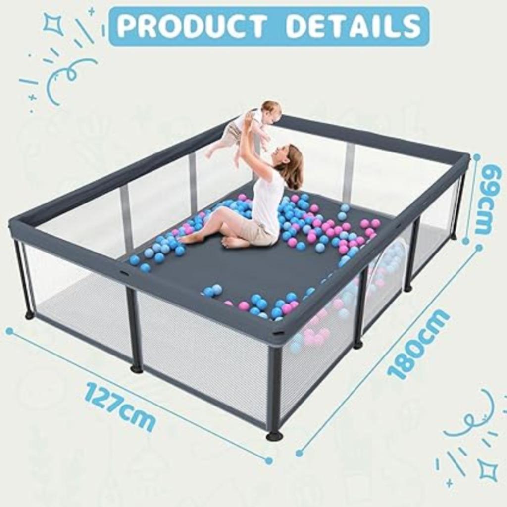 Ensemble Babybox Baby Park avec matelas LIVRAISON RAPIDE ET, -, -, Rectangulaire, 159,99