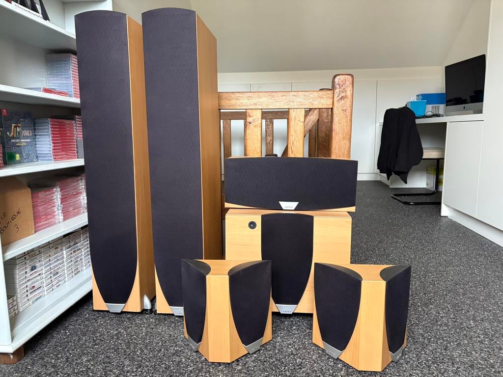 Jamo E800 5.1 Home Cinema Set – Inclusief Tower Speakers, Audio, Tv en Foto, Luidsprekerboxen, Gebruikt, Subwoofer, Jamo, Ophalen
