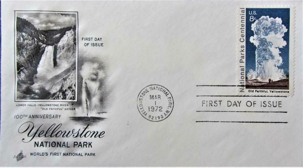FDC- U.S.A.- NATIONAL PARK YELLOWSTONE, Ophalen of Verzenden, Gestempeld, Dier of Natuur