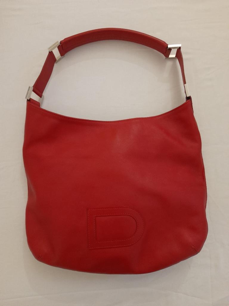 Prachtige Red Le Louise Delvaux handtas, Handtassen en Accessoires, Ophalen, Gebruikt, Rood, Handtas