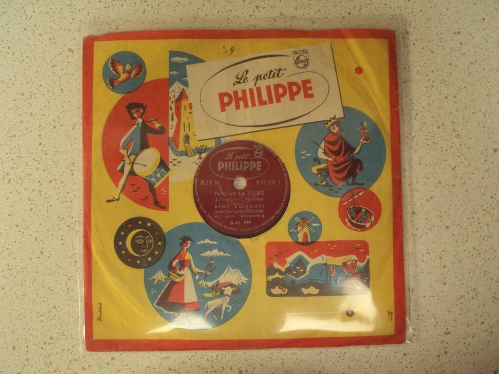 Vintage Single "Le Petit Philippe" Fanfan La Tulipe, Enlèvement ou Envoi, 7 pouces, Enfants et Jeunesse, Single