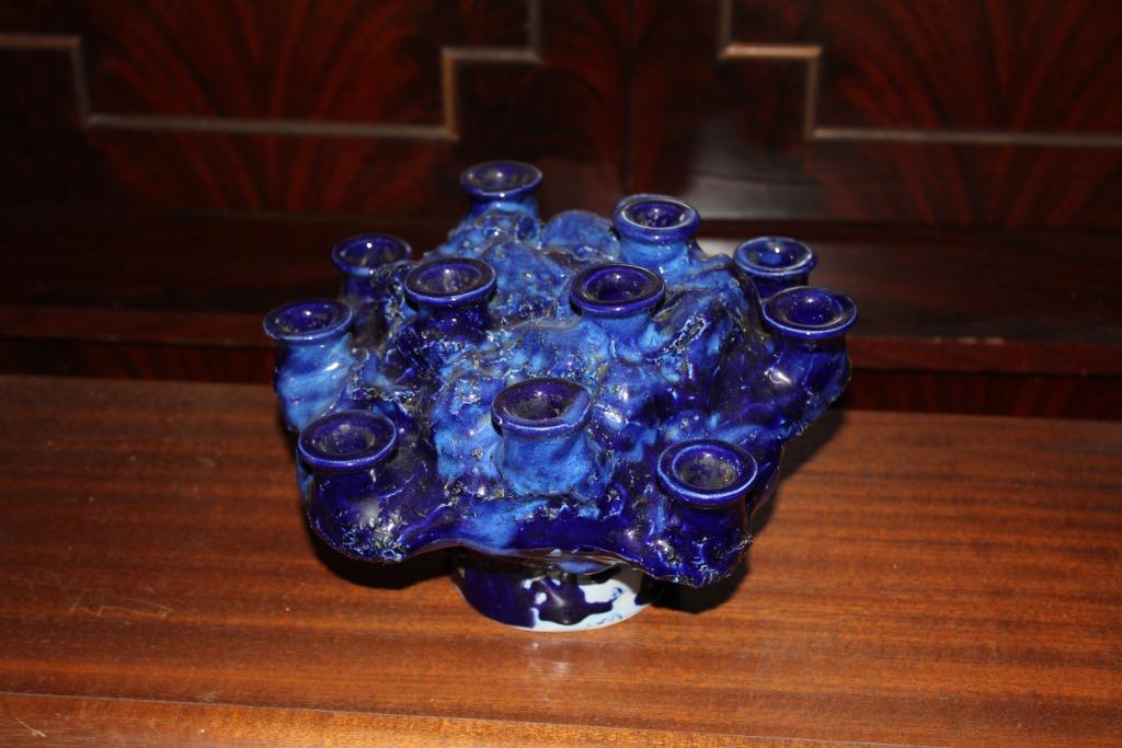 Kandelaar blauw porcelein, Ophalen