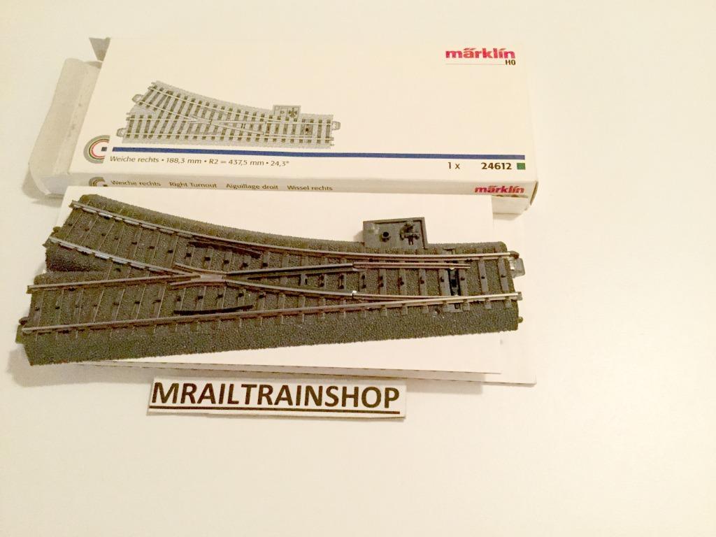 24612 MARKLIN HO - C-AIGUILLAGE/ELEKTRISCHE C-WISSEL NIEUW/N, Wisselstroom, Nieuw, Rails, Ophalen of Verzenden
