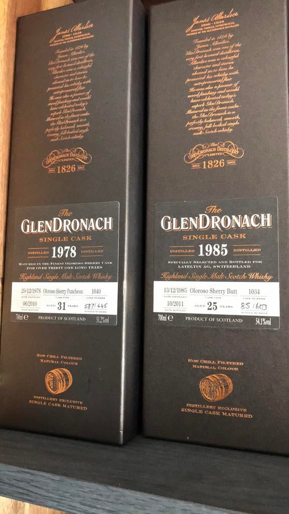 Glendronach 1978 + 1985, Enlèvement