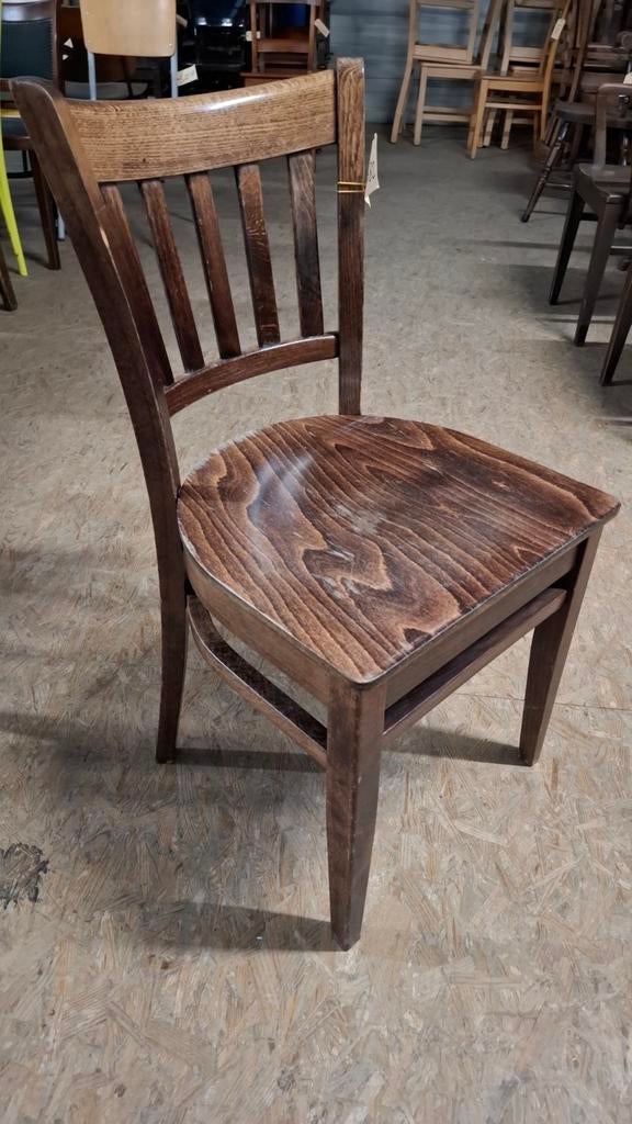 20 cafe bistro taveerne restaurant stoelen hout bruin partij, Huis en Inrichting, Gebruikt, Bruin, Ophalen of Verzenden, Vijf, Zes of meer stoelen
