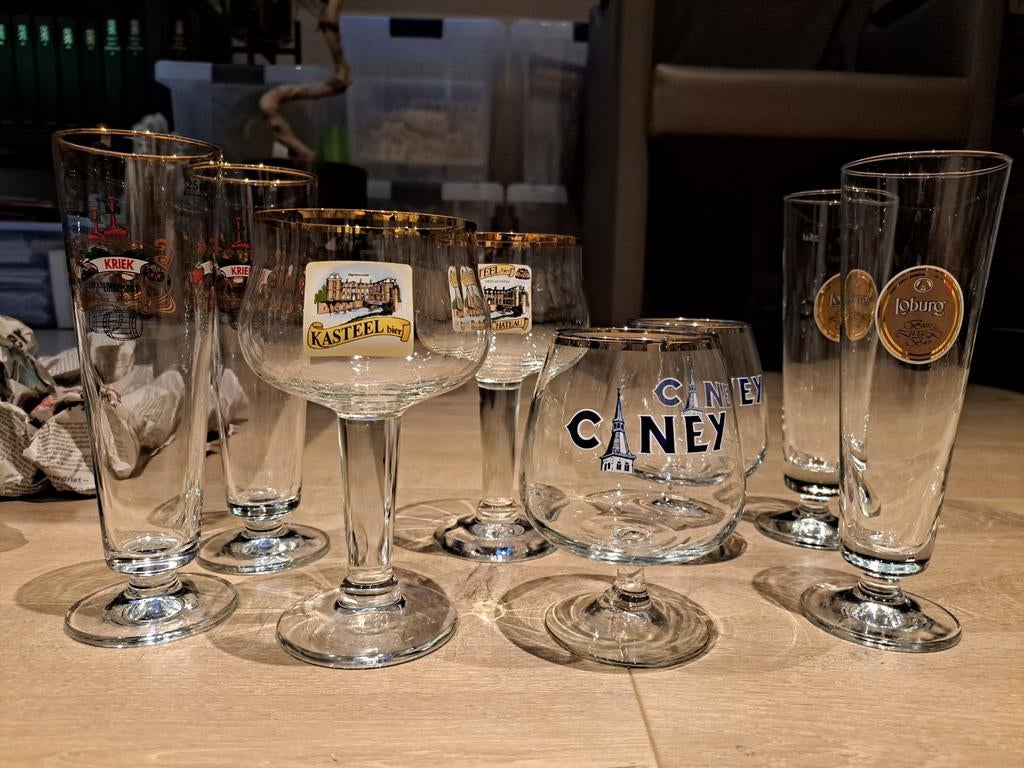 Te koop : zeven bierglazen, Ophalen