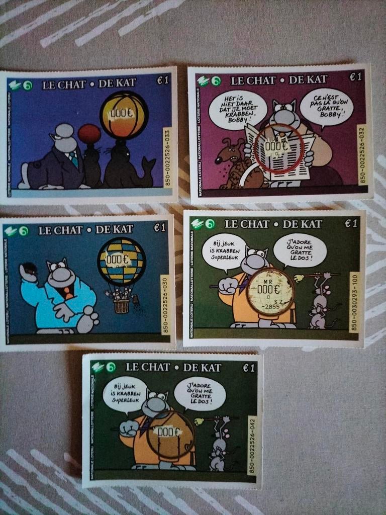 9 billets à gratter Loterie nationale Le Chat de Geluck, Collections, Enlèvement, Comme neuf