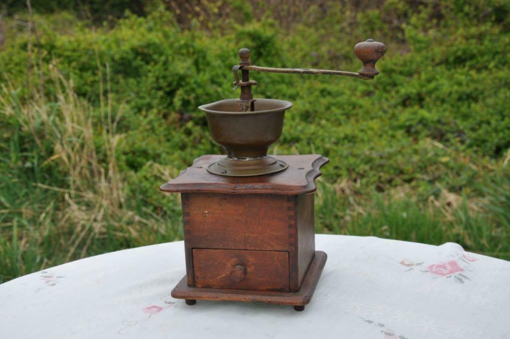 §  ancien moulin a café manuel bois et cuivre (j), Enlèvement ou Envoi