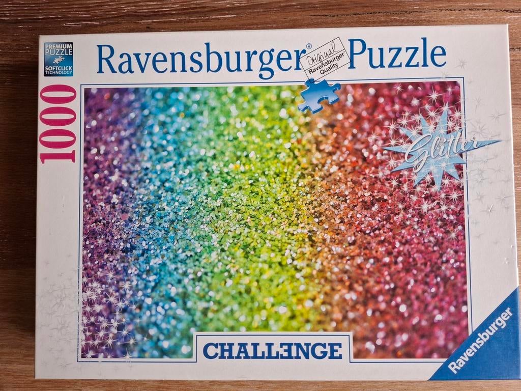 Puzzle Ravensburger Glitter challenge - 1000 pièces, Enlèvement ou Envoi, Comme neuf