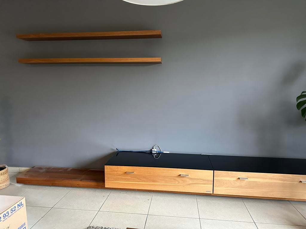 Modulair tv-meubel + tafel, Huis en Inrichting, Ophalen, Zo goed als nieuw, Glas