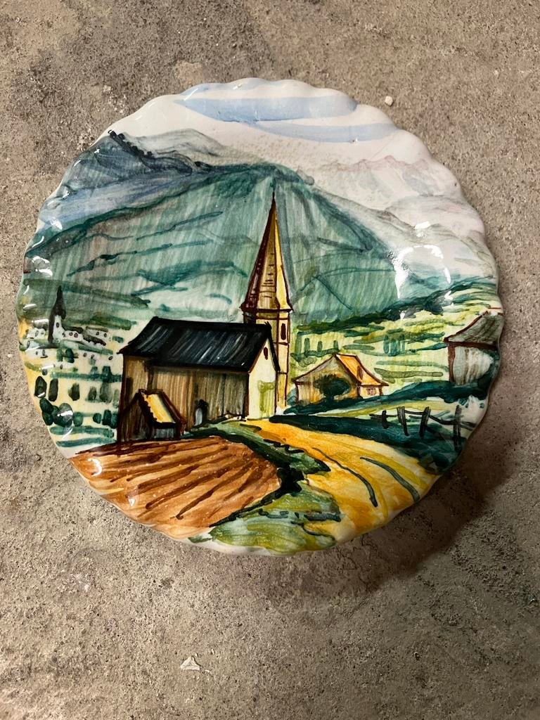 Keramiek handgeschilderd bordje - ceramicas Pahissa ‘Ades’, Ophalen of Verzenden