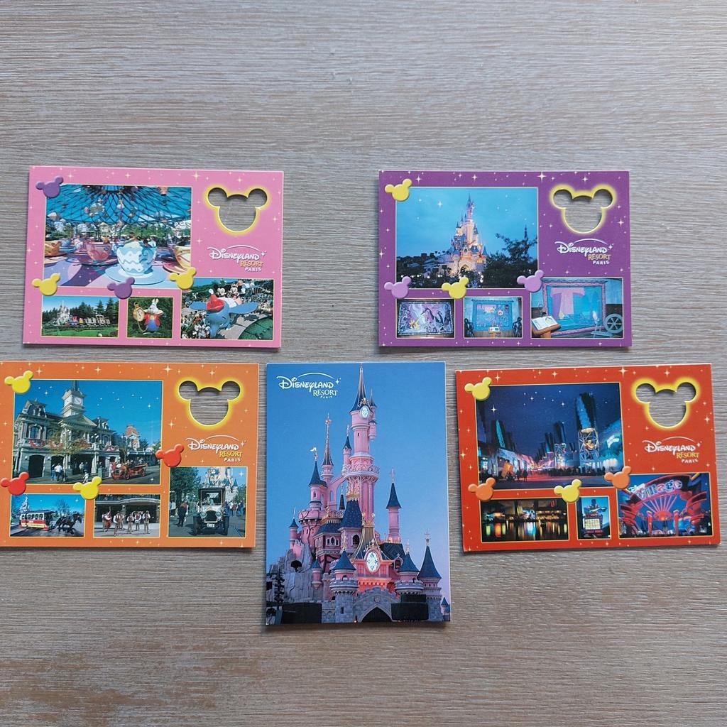 5 nieuwe postkaarten Disneyland Resort, Verzamelen, Ophalen of Verzenden