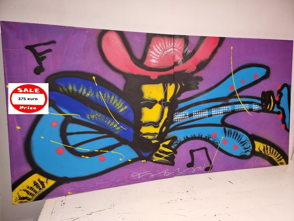 MEGA LARGE 200 x 100 cm par Fabian Avec certificat, Enlèvement