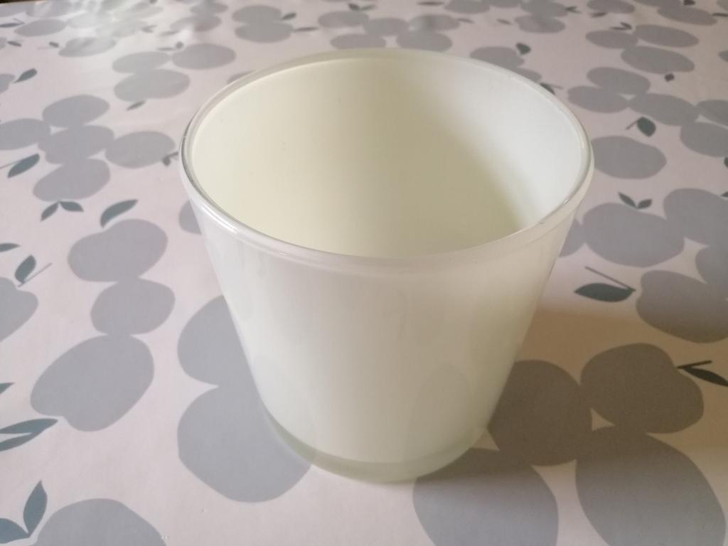 3 cache-pot en verre, 1 blanc, 2 de couleur taupe, Maison & Meubles, Enlèvement