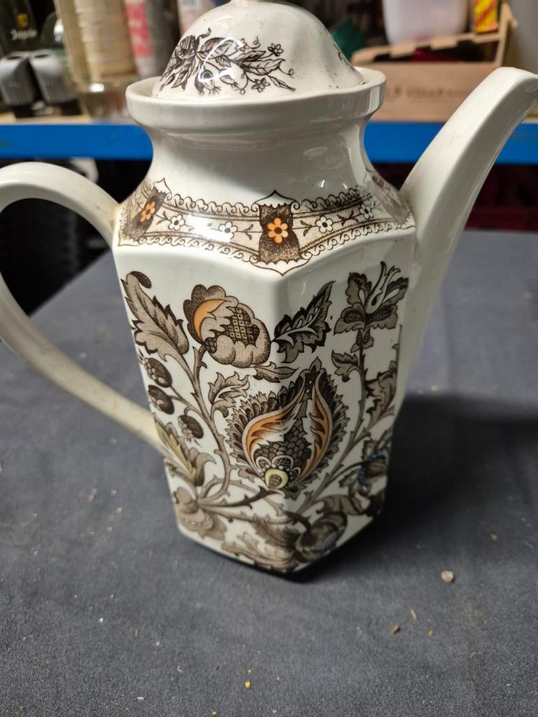 Oude poseleinen koffiekan, Antiek en Kunst, Ophalen of Verzenden