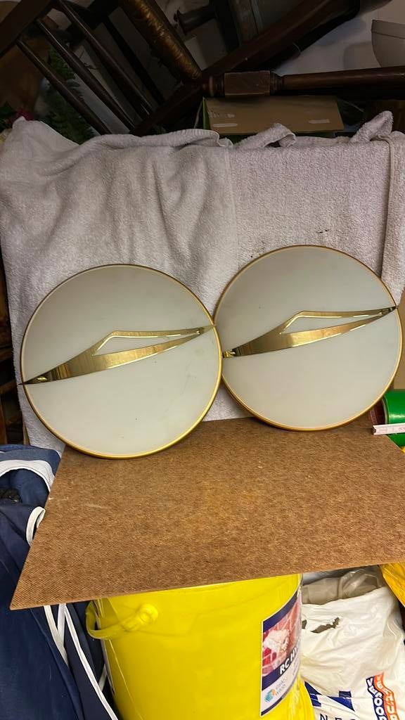 2 plafond lampen, Ophalen, Gebruikt