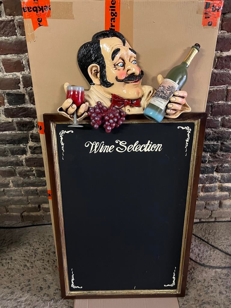 Stijlvol decoratief stoepbord wijnkaart, Collections, Vins, Neuf, Autres types, Enlèvement