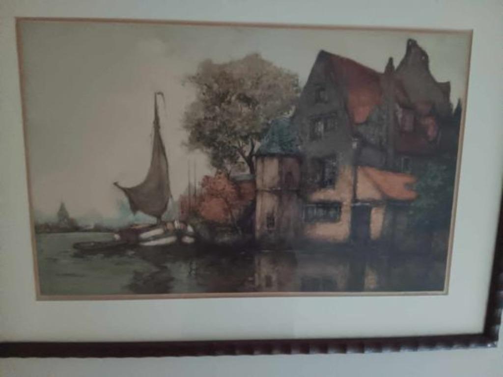 mooi groot werk van Alfred van Neste, Antiek en Kunst, Kunst | Etsen en Gravures, Ophalen of Verzenden