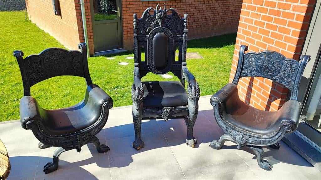 Salon dragon trône et sièges, Maison & Meubles, Fauteuils, Utilisé, Enlèvement