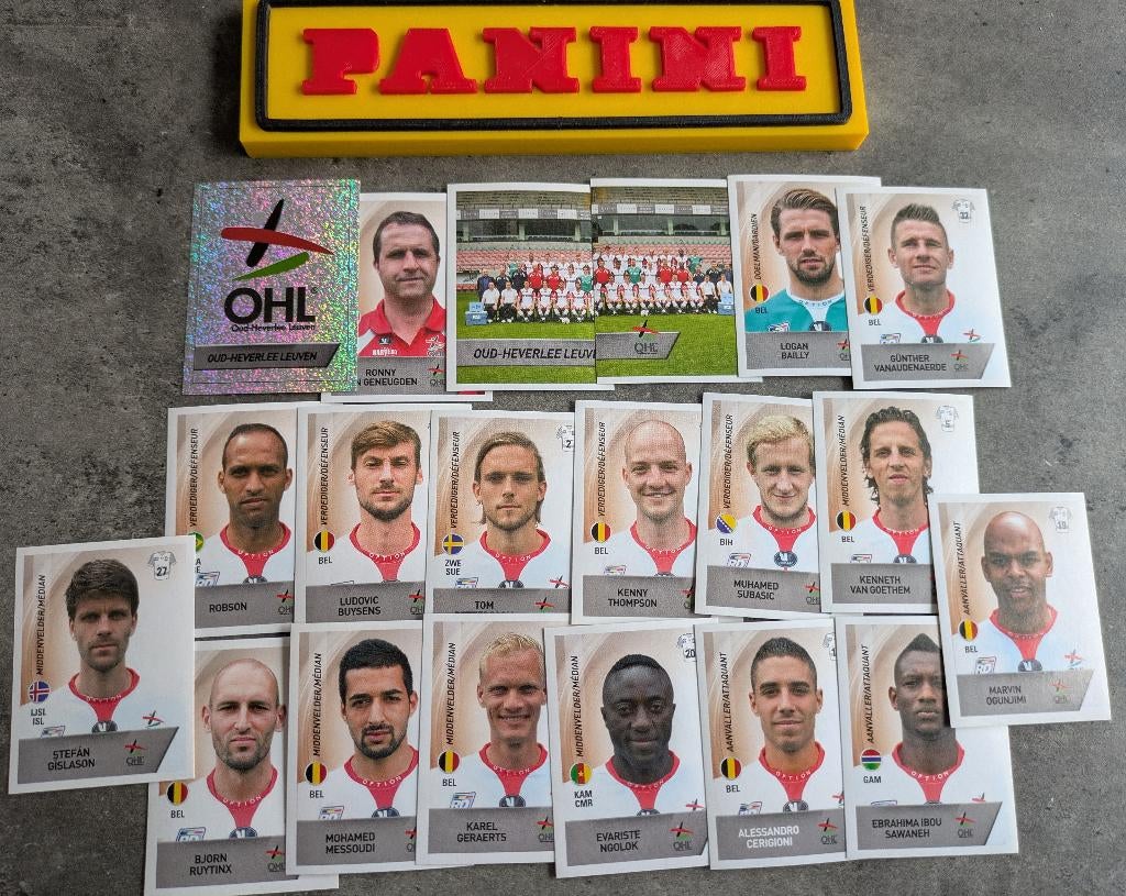 Panini FOOTBALL 2014 20 AUTOCOLLANTS OHL LEUVEN FOOTBALL, Enlèvement ou Envoi, Neuf