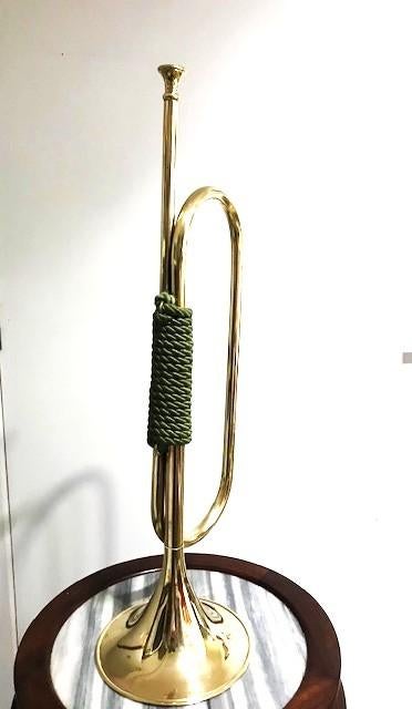 Trompette clairon cor cavalerie L 56 messing Vintage✨😎👌, Enlèvement ou Envoi, Comme neuf, Autres types