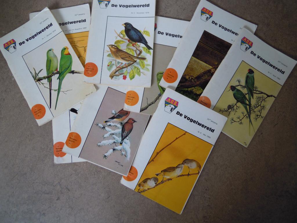 9 boekjes de vogelwereld 1979-80 vintage, Boeken, Ophalen of Verzenden