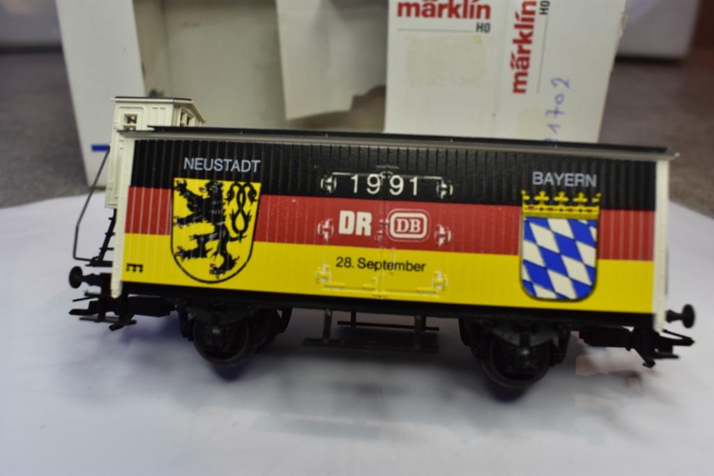 (8E)  Märklin wagon met remmershuisje speciaal, Wisselstroom, Ophalen of Verzenden, Märklin, Nieuw