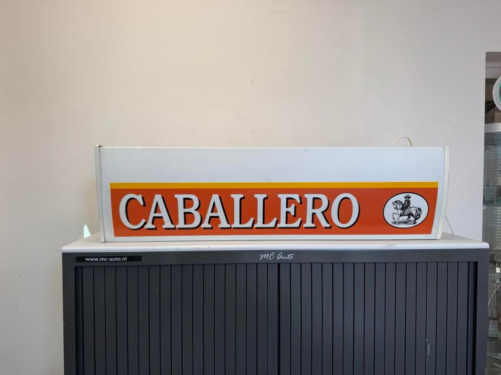 Boîte à lumière publicitaire pour cigarettes CABALLERO, Enlèvement, Utilisé, Table lumineuse ou lampe (néon)